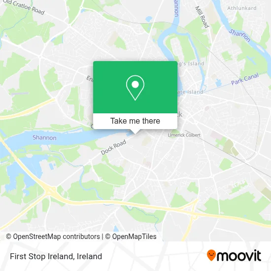 First Stop Ireland map
