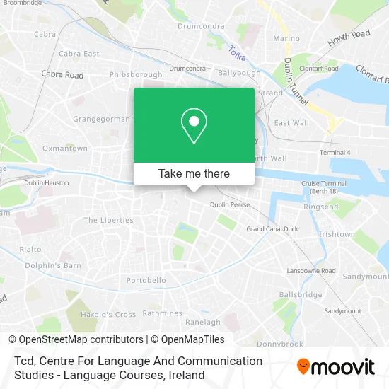 Tcd, Centre For Language And Communication Studies - Language Courses map