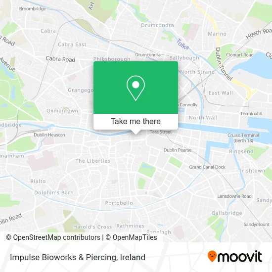 Impulse Bioworks & Piercing map