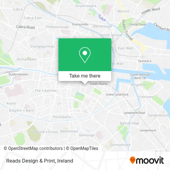 Reads Design & Print map