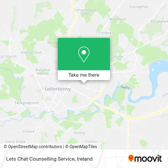 Lets Chat Counselling Service map