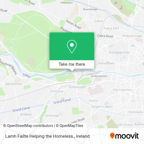 Lamh Failte Helping the Homeless. map