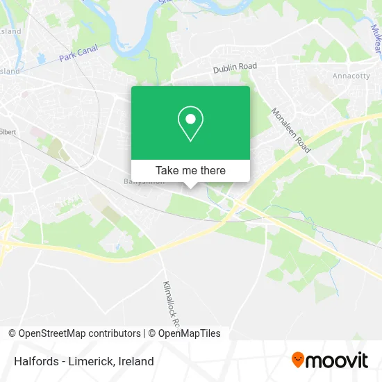 Halfords - Limerick map