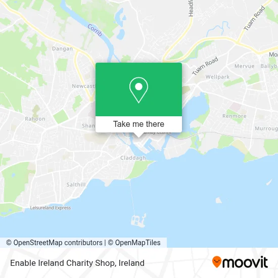 Enable Ireland Charity Shop map