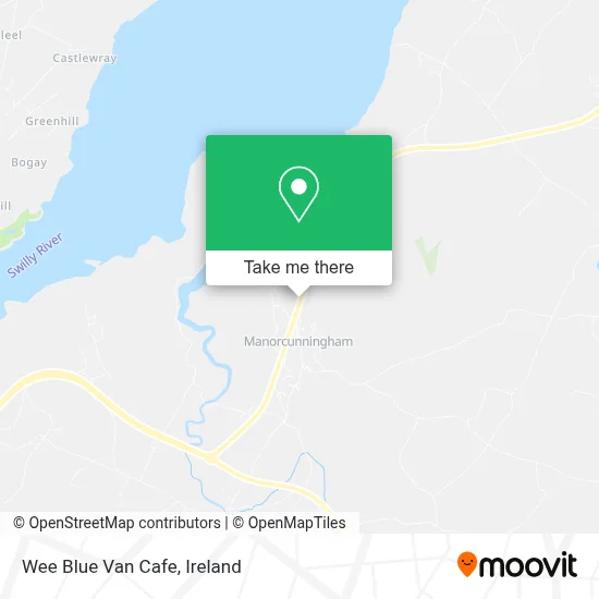 Wee Blue Van Cafe map