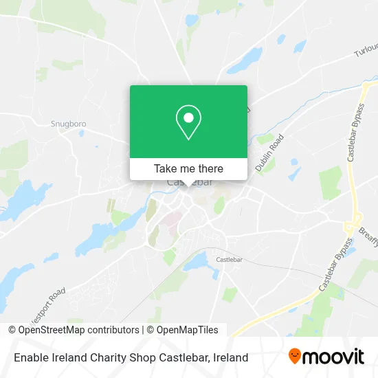 Enable Ireland Charity Shop Castlebar map