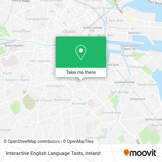 Interactive English Language Tests map