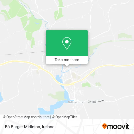 Bó Burger Midleton map