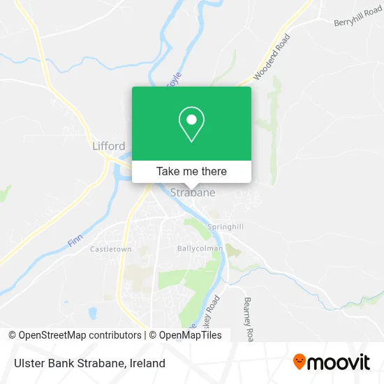Ulster Bank Strabane map