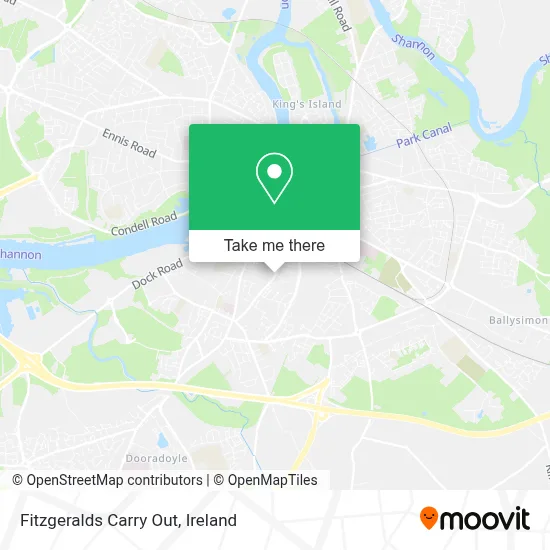 Fitzgeralds Carry Out map