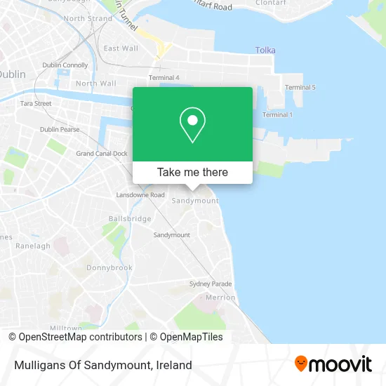 Mulligans Of Sandymount map