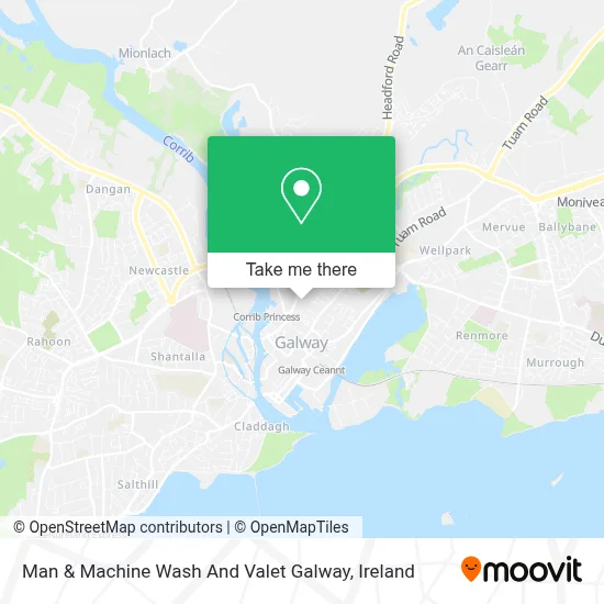 Man & Machine Wash And Valet Galway map