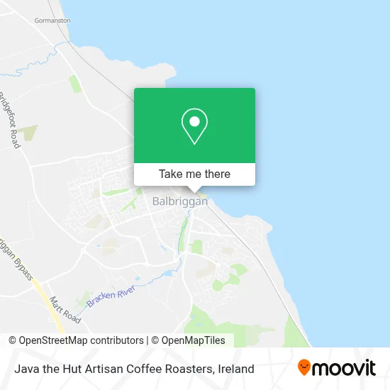 Java the Hut Artisan Coffee Roasters map