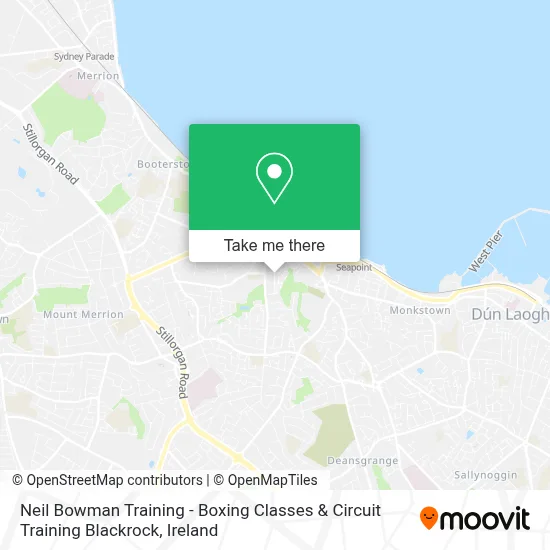 Neil Bowman Training - Boxing Classes & Circuit Training Blackrock map