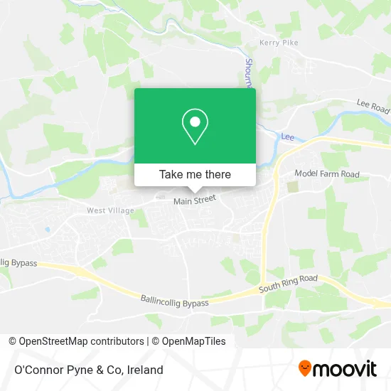 O'Connor Pyne & Co map