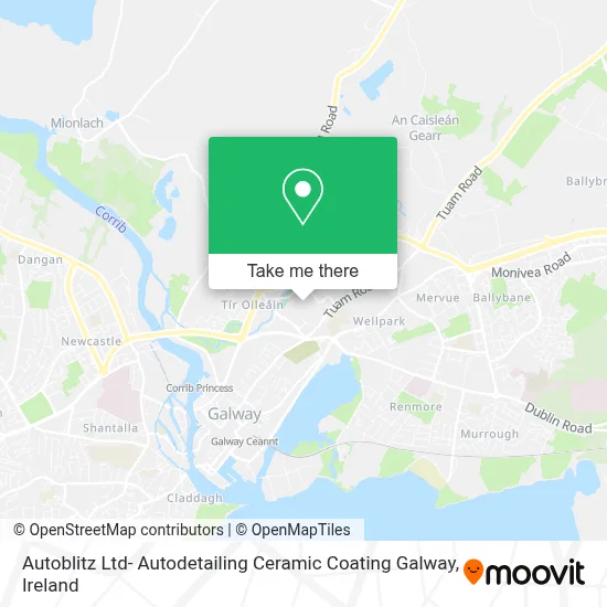 Autoblitz Ltd- Autodetailing Ceramic Coating Galway map