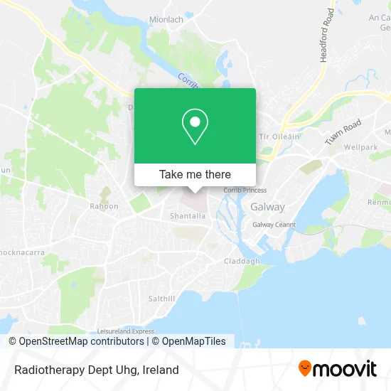 Radiotherapy Dept Uhg map