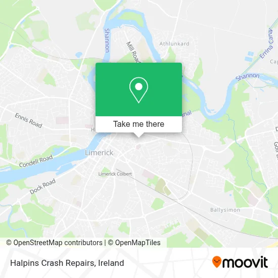 Halpins Crash Repairs map