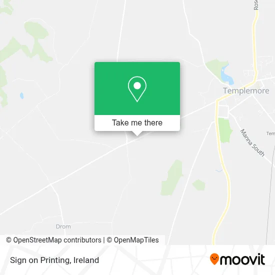 Sign on Printing map