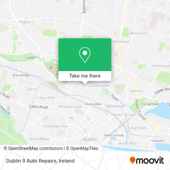Dublin 9 Auto Repairs map
