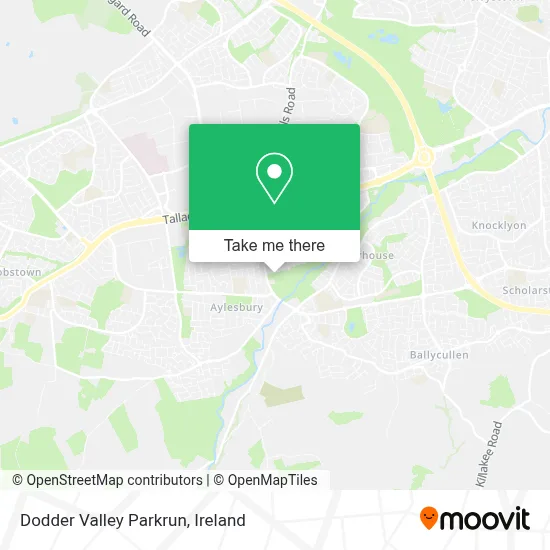 Dodder Valley Parkrun map