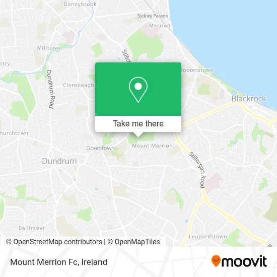 Mount Merrion Fc map