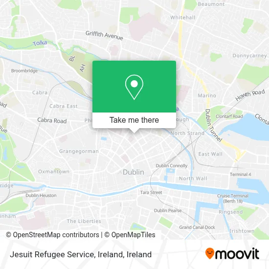 Jesuit Refugee Service, Ireland map