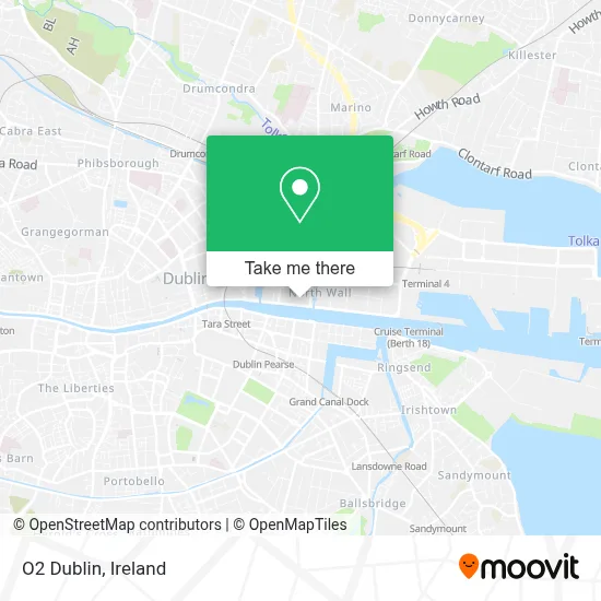 O2 Dublin map