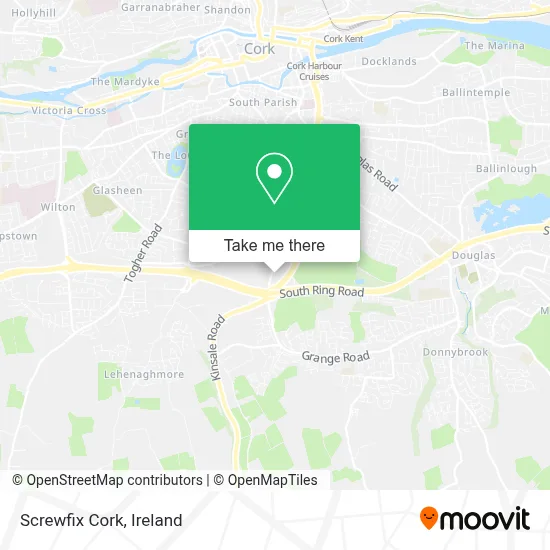 Screwfix Cork map