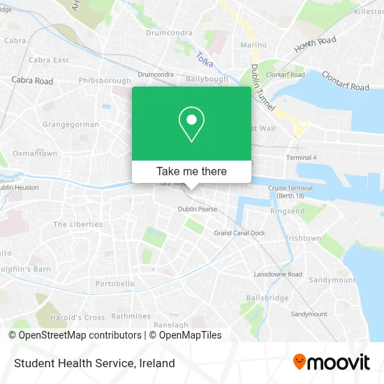 Student Health Service map