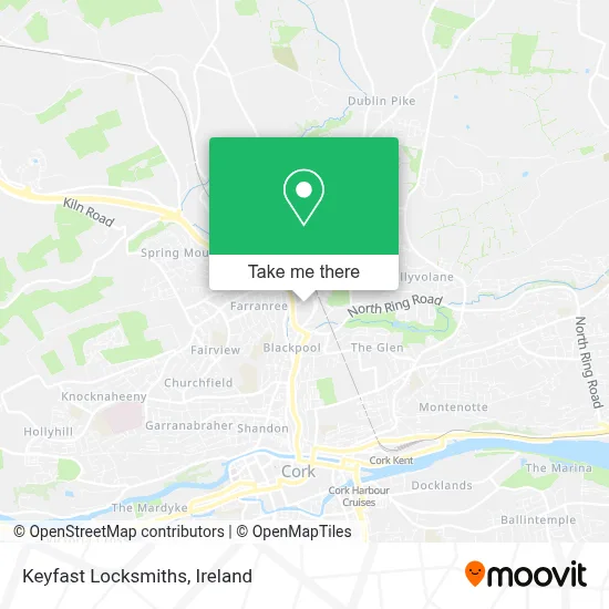 Keyfast Locksmiths map