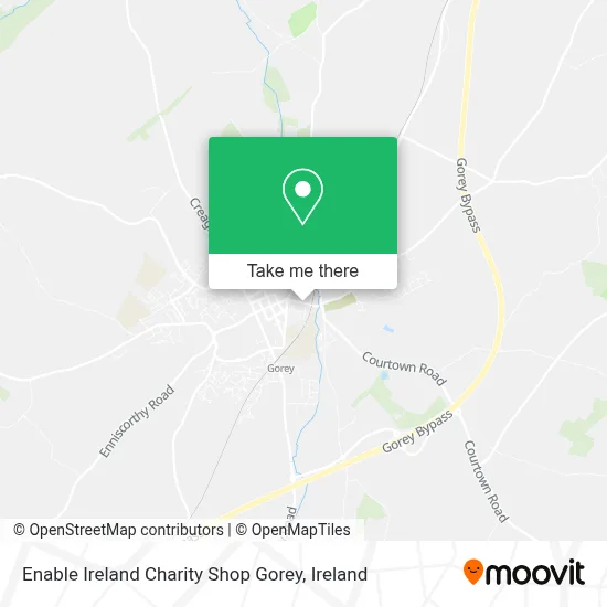 Enable Ireland Charity Shop Gorey map