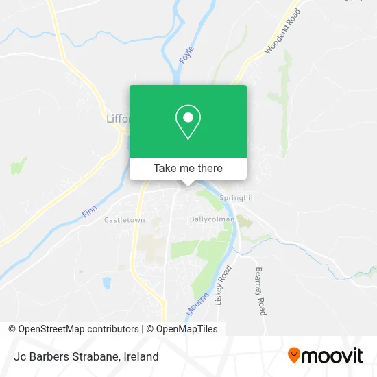 Jc Barbers Strabane map