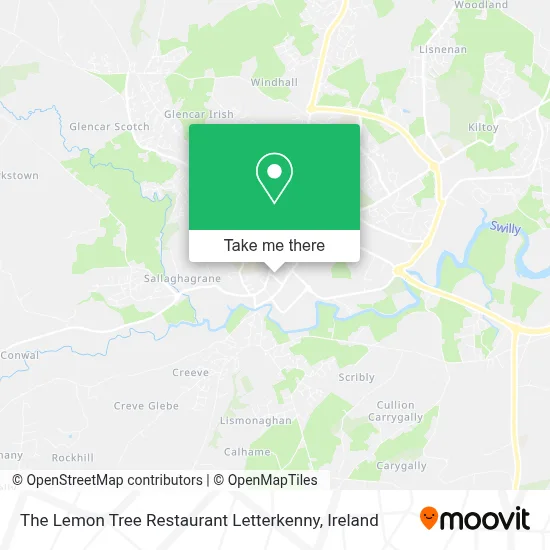 The Lemon Tree Restaurant Letterkenny map