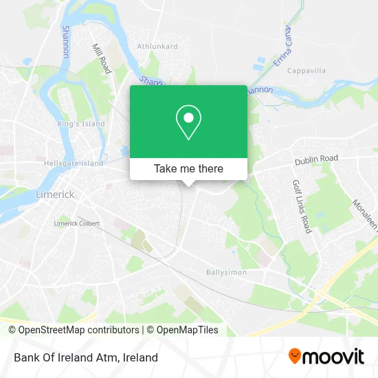 Bank Of Ireland Atm map