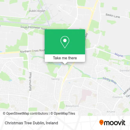 Christmas Tree Dublin map