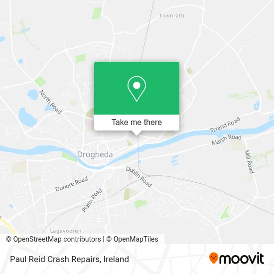 Paul Reid Crash Repairs map