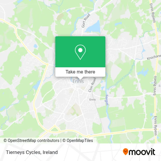 Tierneys Cycles map