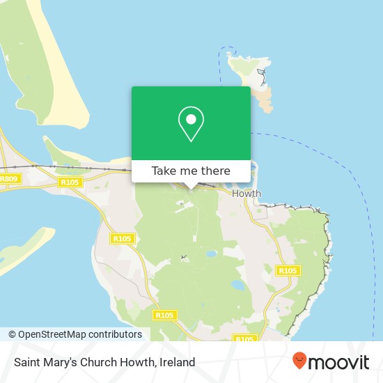 Saint Mary's Church Howth map