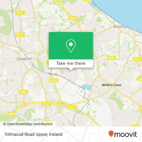 Kilmacud Road Upper map