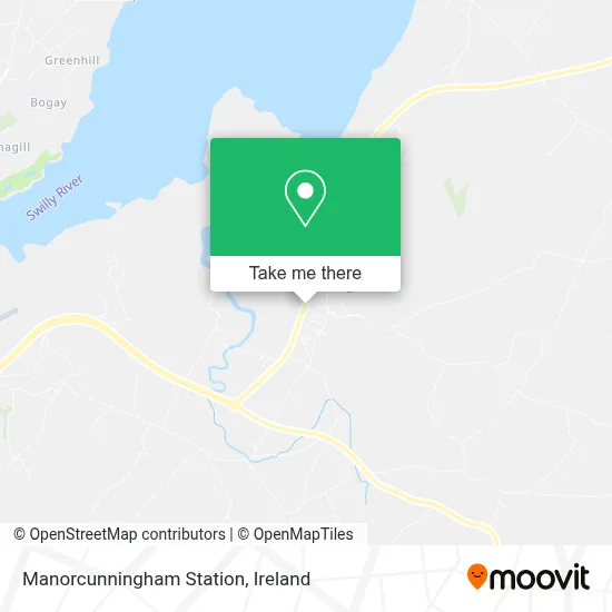 Manorcunningham Station map