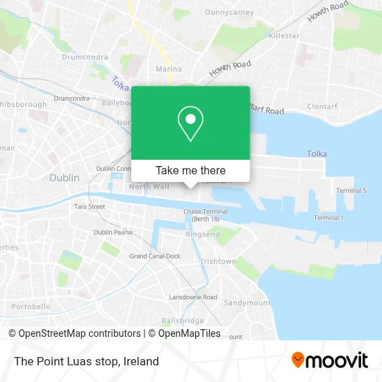 The Point Luas stop map