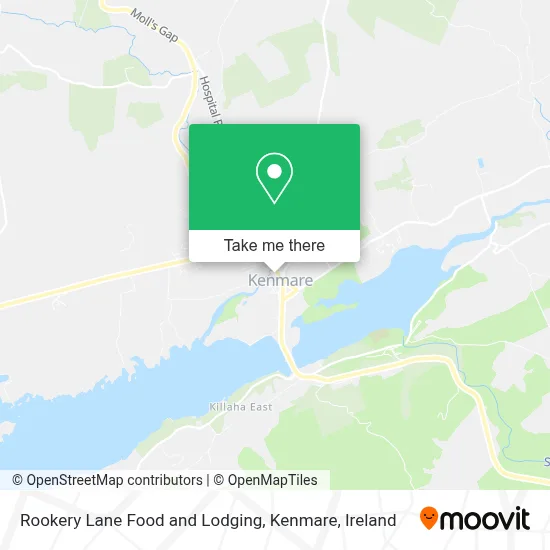 Rookery Lane Food and Lodging, Kenmare map