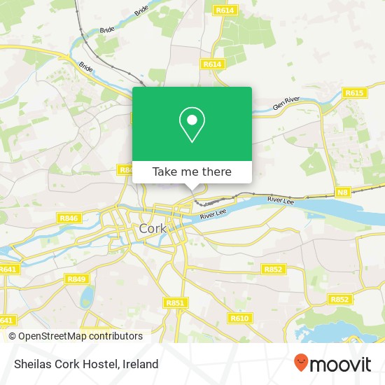 Sheilas Cork Hostel map