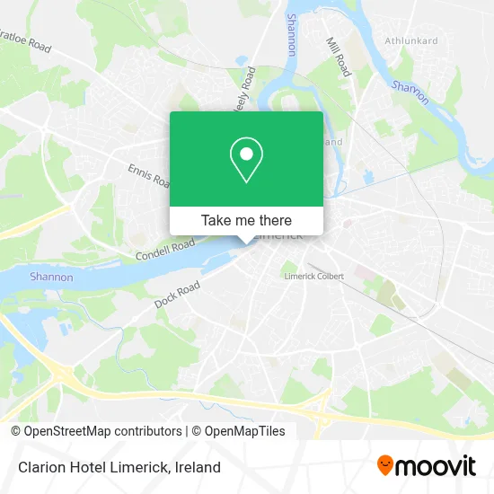 Clarion Hotel Limerick map