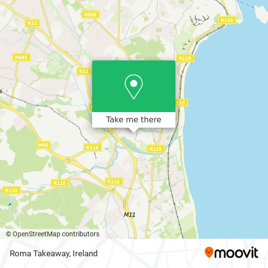 Roma Takeaway map