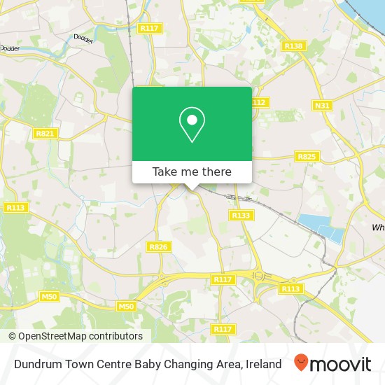 Dundrum Town Centre Baby Changing Area plan