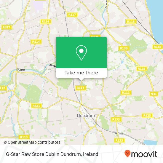 G-Star Raw Store Dublin Dundrum map