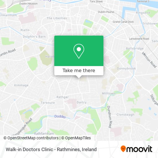 Walk-in Doctors Clinic - Rathmines map