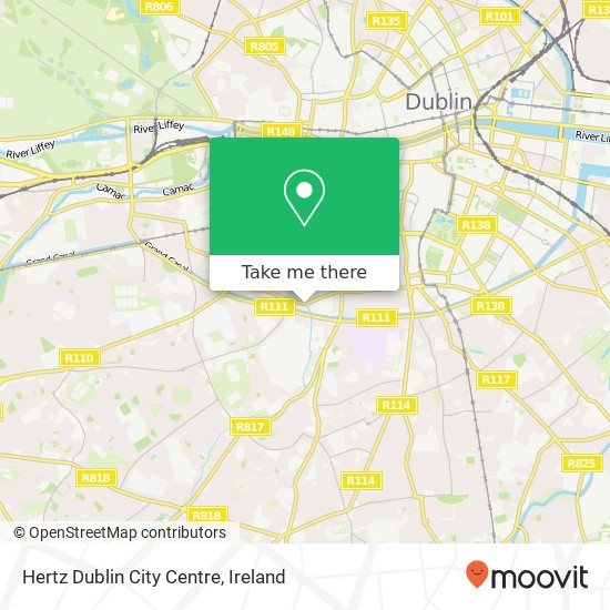 Hertz Dublin City Centre map